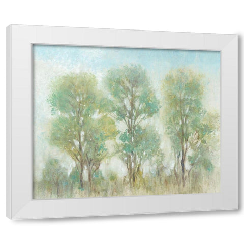 Muted Trees I White Modern Wood Framed Art Print by OToole, Tim