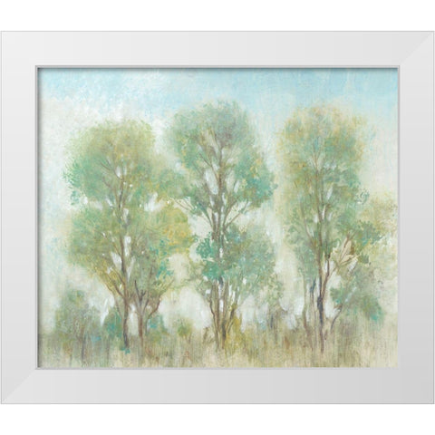 Muted Trees I White Modern Wood Framed Art Print by OToole, Tim