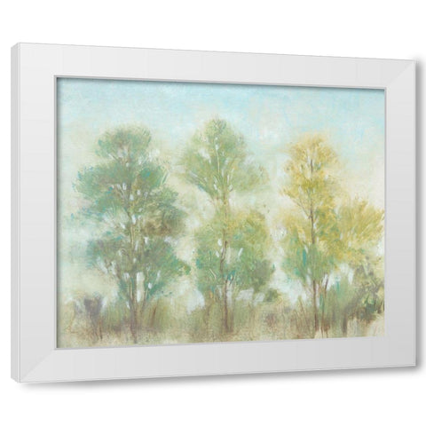 Muted Trees II White Modern Wood Framed Art Print by OToole, Tim