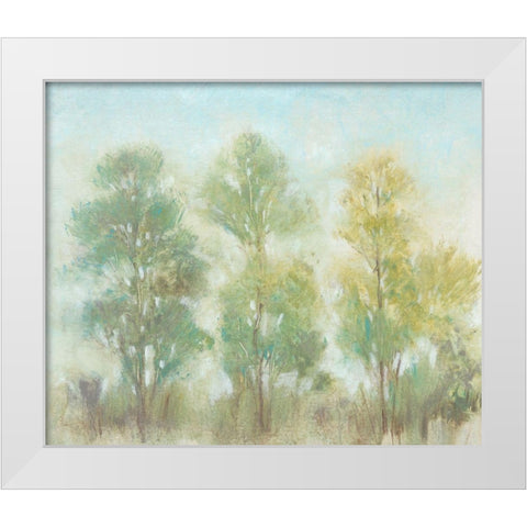 Muted Trees II White Modern Wood Framed Art Print by OToole, Tim