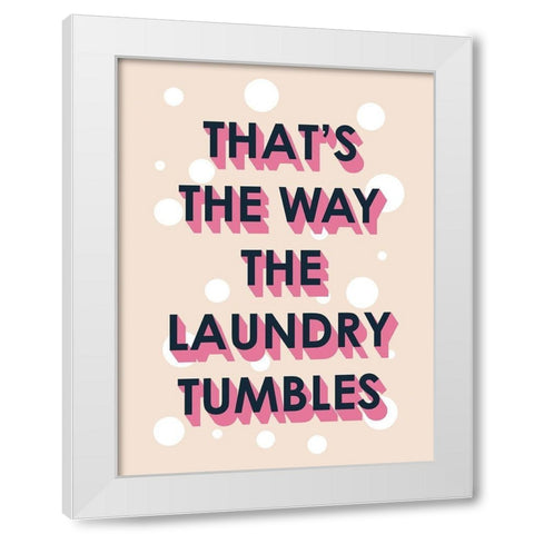Laundry Typography II White Modern Wood Framed Art Print by Borges, Victoria