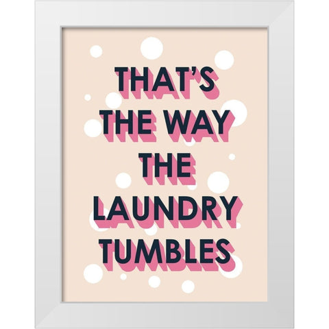 Laundry Typography II White Modern Wood Framed Art Print by Borges, Victoria