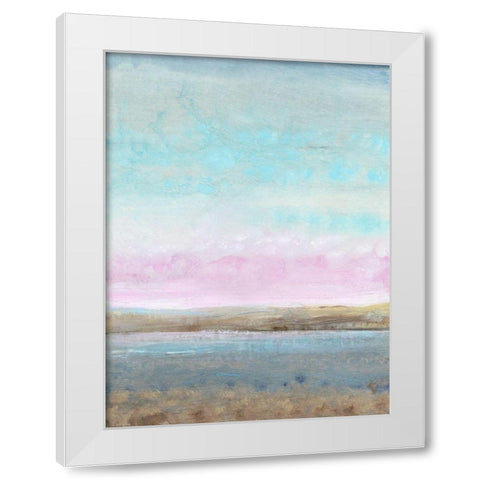 Pink Horizon I White Modern Wood Framed Art Print by OToole, Tim
