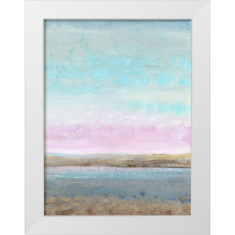 Pink Horizon I White Modern Wood Framed Art Print by OToole, Tim