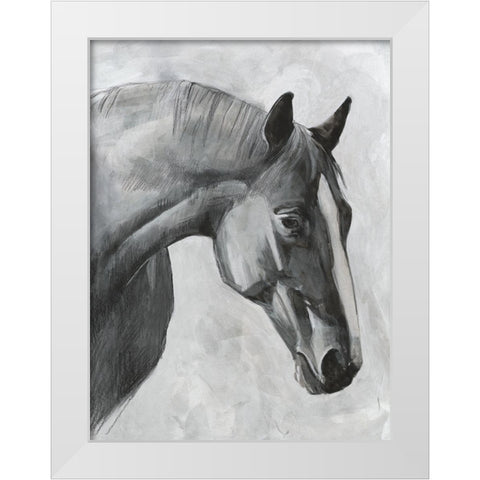 Cavallo I White Modern Wood Framed Art Print by Scarvey, Emma