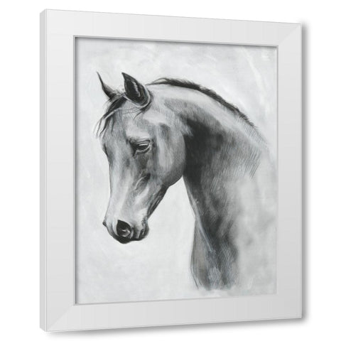 Cavallo II White Modern Wood Framed Art Print by Scarvey, Emma