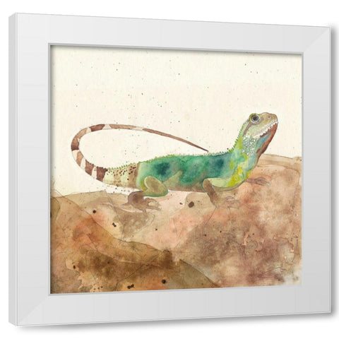 Reptillian I White Modern Wood Framed Art Print by Ludwig, Alicia