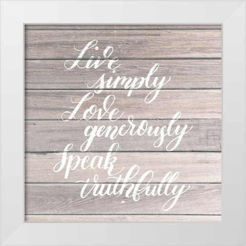 Sentiments on Wood II White Modern Wood Framed Art Print by Popp, Grace