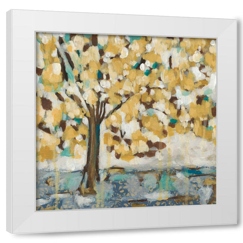 Golden Sunrise I White Modern Wood Framed Art Print by Zarris, Chariklia