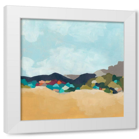 Patchwork Hillside I White Modern Wood Framed Art Print by Vess, June Erica