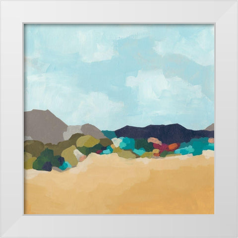 Patchwork Hillside II White Modern Wood Framed Art Print by Vess, June Erica