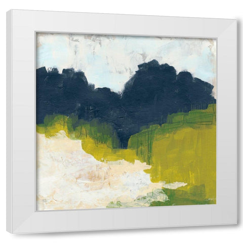 Field Sketch I White Modern Wood Framed Art Print by Vess, June Erica