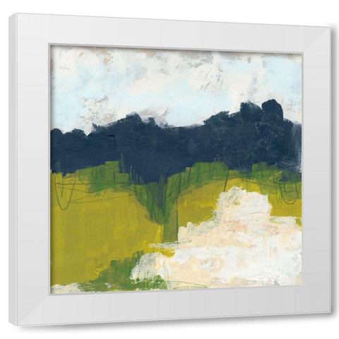 Field Sketch II White Modern Wood Framed Art Print by Vess, June Erica