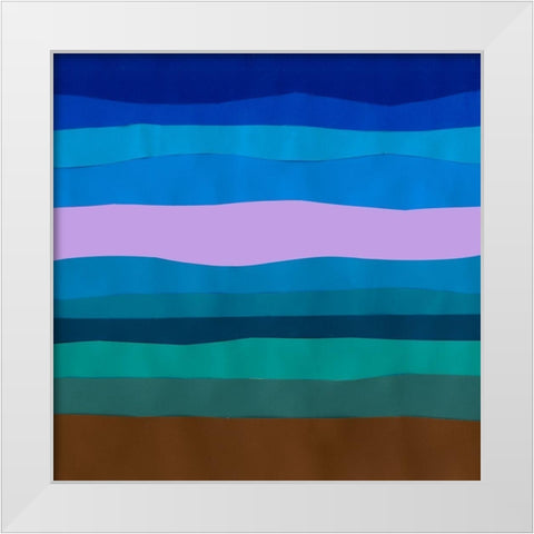 Blue Ridge Abstract II White Modern Wood Framed Art Print by Ludwig, Alicia