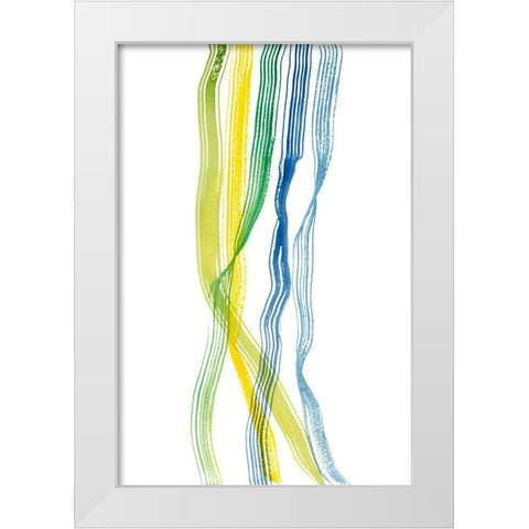 Ribboned I White Modern Wood Framed Art Print by Ludwig, Alicia