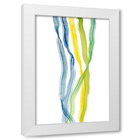 Ribboned II White Modern Wood Framed Art Print by Ludwig, Alicia