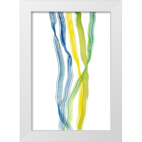 Ribboned II White Modern Wood Framed Art Print by Ludwig, Alicia