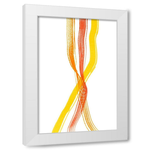 Ribboned III White Modern Wood Framed Art Print by Ludwig, Alicia