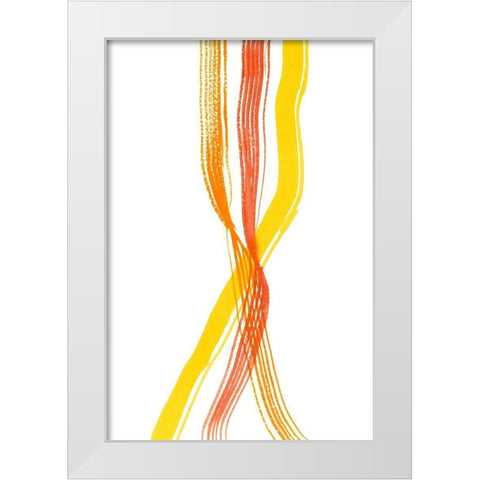 Ribboned III White Modern Wood Framed Art Print by Ludwig, Alicia