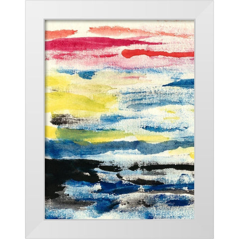 Partly Sunny I White Modern Wood Framed Art Print by Ludwig, Alicia