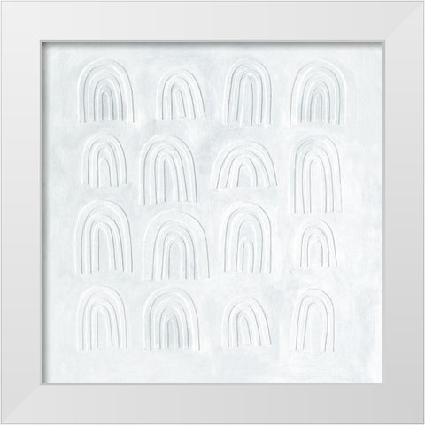 Arcobaleni Bianchi I White Modern Wood Framed Art Print by Scarvey, Emma