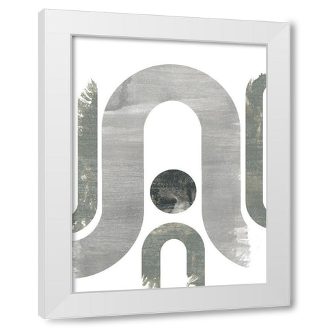 Lunar Maze II White Modern Wood Framed Art Print by Vess, June Erica