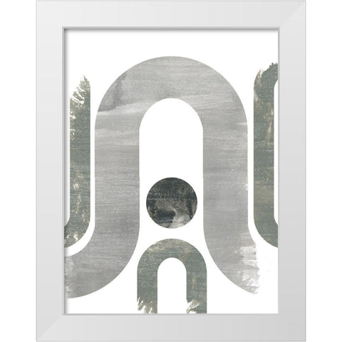 Lunar Maze II White Modern Wood Framed Art Print by Vess, June Erica