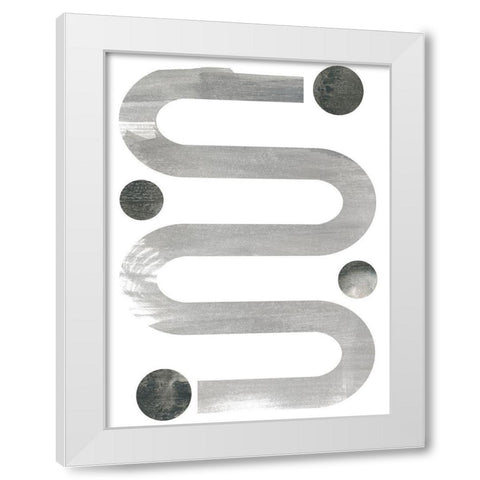 Lunar Maze IV White Modern Wood Framed Art Print by Vess, June Erica