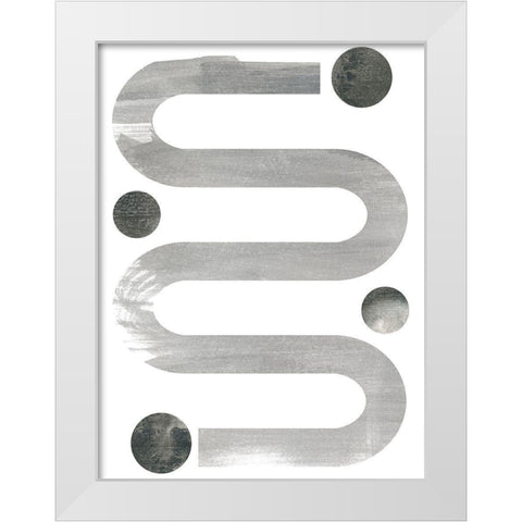 Lunar Maze IV White Modern Wood Framed Art Print by Vess, June Erica
