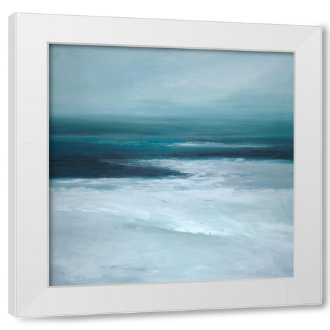 Night Beach White Modern Wood Framed Art Print by Wilkins, Suzanne