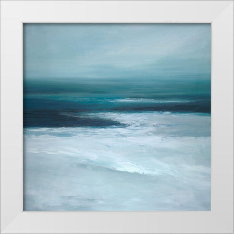 Night Beach White Modern Wood Framed Art Print by Wilkins, Suzanne