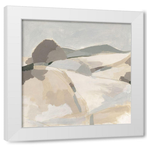 Quiet Valley I White Modern Wood Framed Art Print by Vess, June Erica