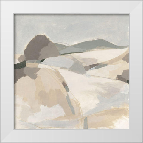 Quiet Valley I White Modern Wood Framed Art Print by Vess, June Erica