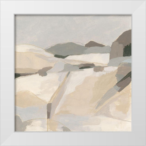 Quiet Valley II White Modern Wood Framed Art Print by Vess, June Erica