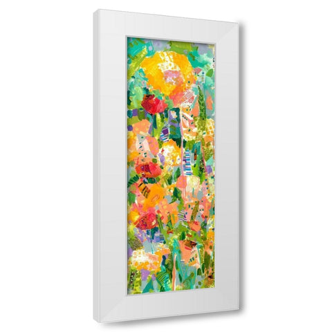 Lime Garden I White Modern Wood Framed Art Print by Grim, Tara Funk