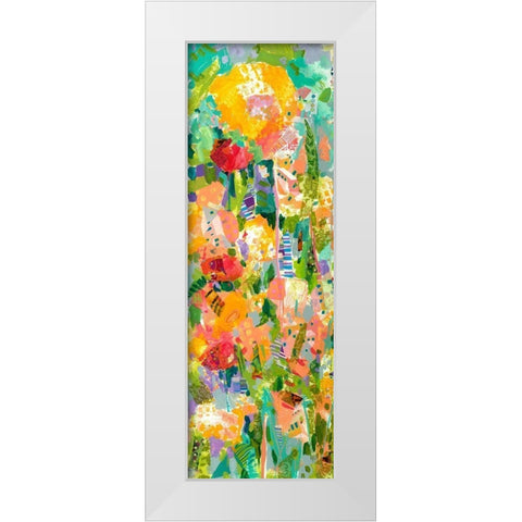 Lime Garden I White Modern Wood Framed Art Print by Grim, Tara Funk