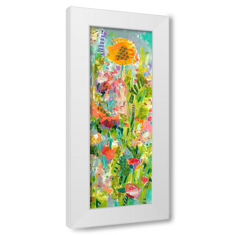 Lime Garden II White Modern Wood Framed Art Print by Grim, Tara Funk