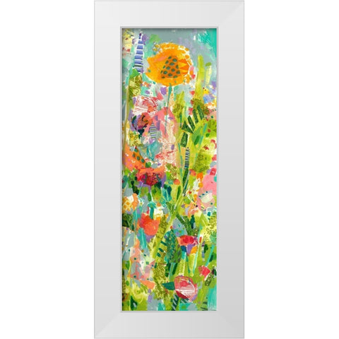 Lime Garden II White Modern Wood Framed Art Print by Grim, Tara Funk