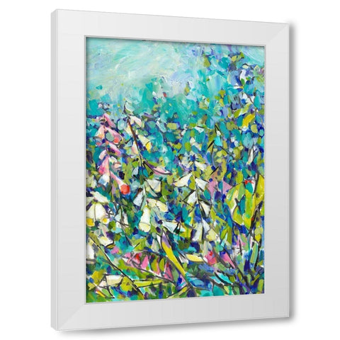 Joy in the Garden II White Modern Wood Framed Art Print by Grim, Tara Funk