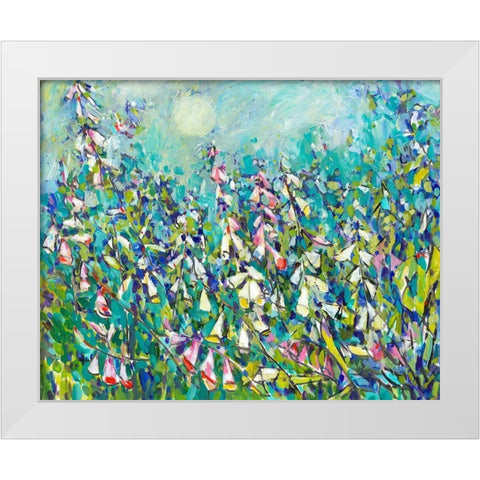 Joy in the Garden III White Modern Wood Framed Art Print by Grim, Tara Funk