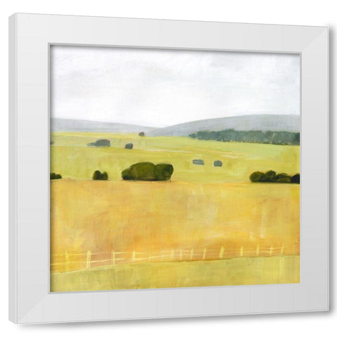 Soft Fieldscape I White Modern Wood Framed Art Print by Borges, Victoria