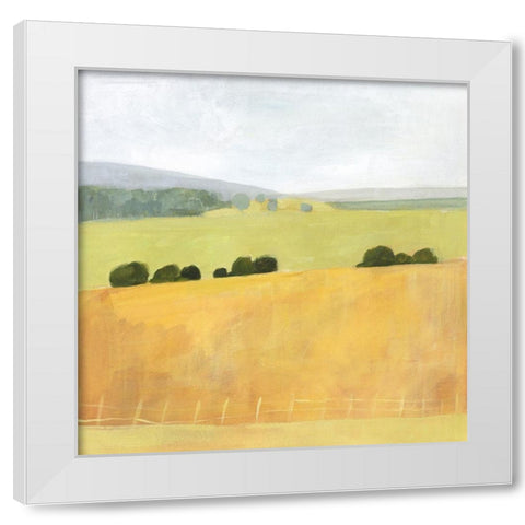 Soft Fieldscape II White Modern Wood Framed Art Print by Borges, Victoria