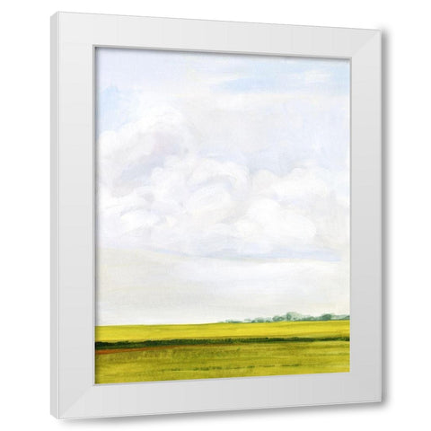 Field Walk II White Modern Wood Framed Art Print by Borges, Victoria