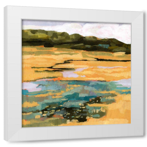 Marsh View I White Modern Wood Framed Art Print by Borges, Victoria