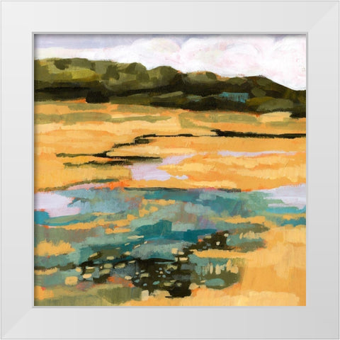 Marsh View I White Modern Wood Framed Art Print by Borges, Victoria