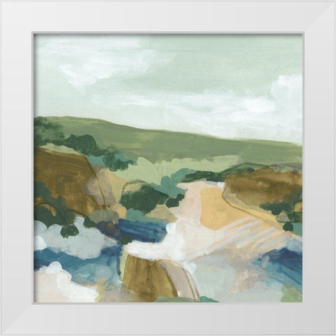 Plein Air Primitive I White Modern Wood Framed Art Print by Vess, June Erica