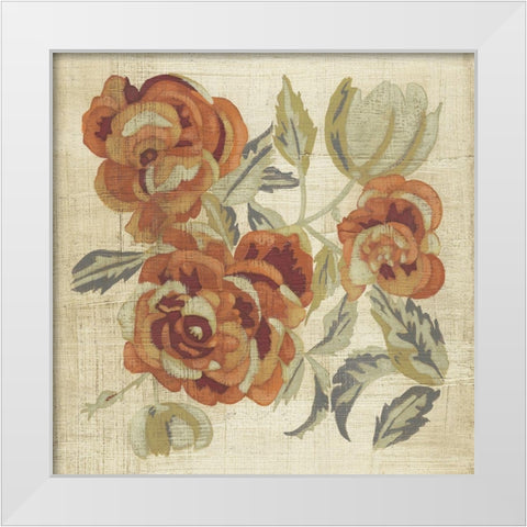 Autumn Rose I White Modern Wood Framed Art Print by Zarris, Chariklia