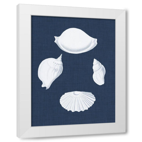 Coquillages Blancs I White Modern Wood Framed Art Print by Vision Studio