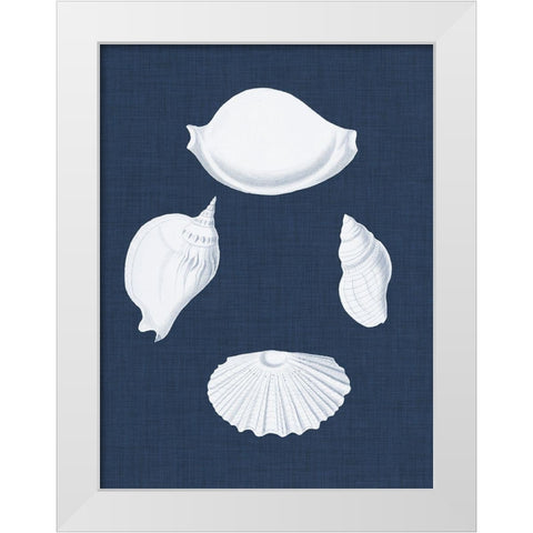 Coquillages Blancs I White Modern Wood Framed Art Print by Vision Studio