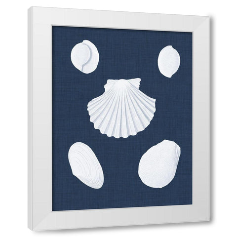 Coquillages Blancs III White Modern Wood Framed Art Print by Vision Studio